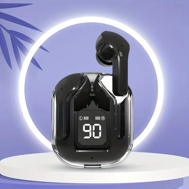 Auricolare Bluetooth Wireless T2 originale cuffie HIFI trasparenti LED Power Display digitale