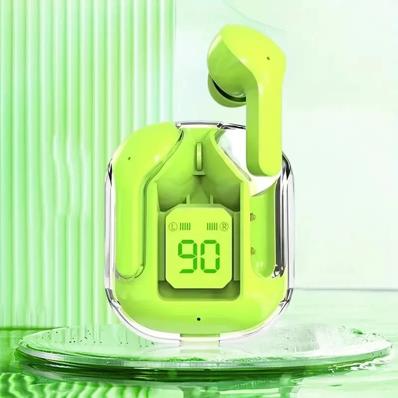 Auricolare Bluetooth Wireless T2 originale cuffie HIFI trasparenti LED Power Display digitale