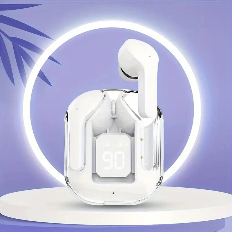 Auricolare Bluetooth Wireless T2 originale cuffie HIFI trasparenti LED Power Display digitale